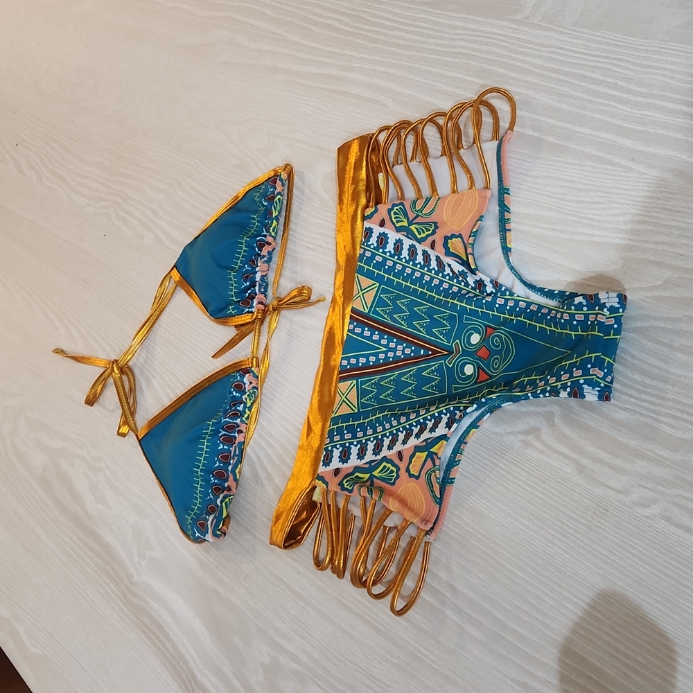 Tribal Print Bathing Suit